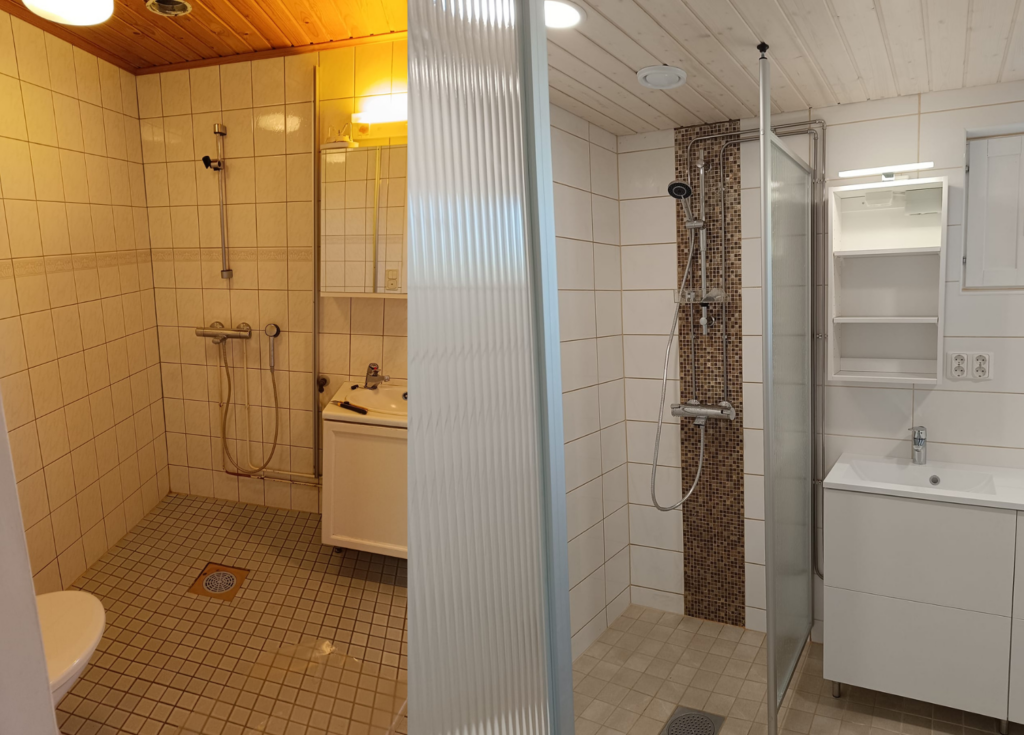 Remontoitu suihkualue